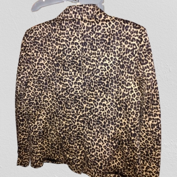 LIKE NEW Kasper Leopard Print Blazer – Size 14, Winter Statement Piece - Picture 2 of 4